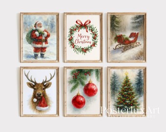 Christmas Wall Art Set of 6, image 1