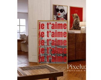 Red Girly Leopard Wall Art Set, image 5