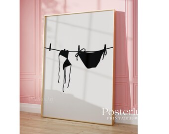 Minimalist Bikini Line Art Poster, image 4