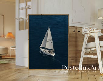 Stockholm Style Sailboat Wall Art, image 2