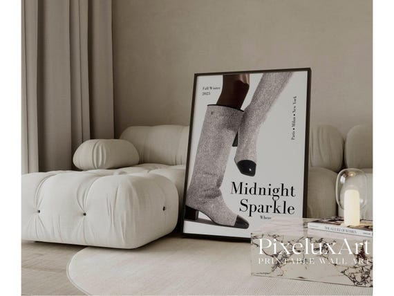 Trendy Black and White Fashion Wall Art