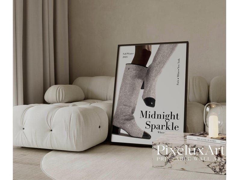 Trendy Black and White Fashion Wall Art