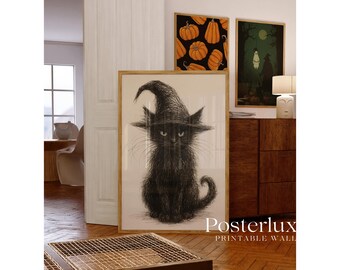 Witch Cat Wall Art Print, image 2