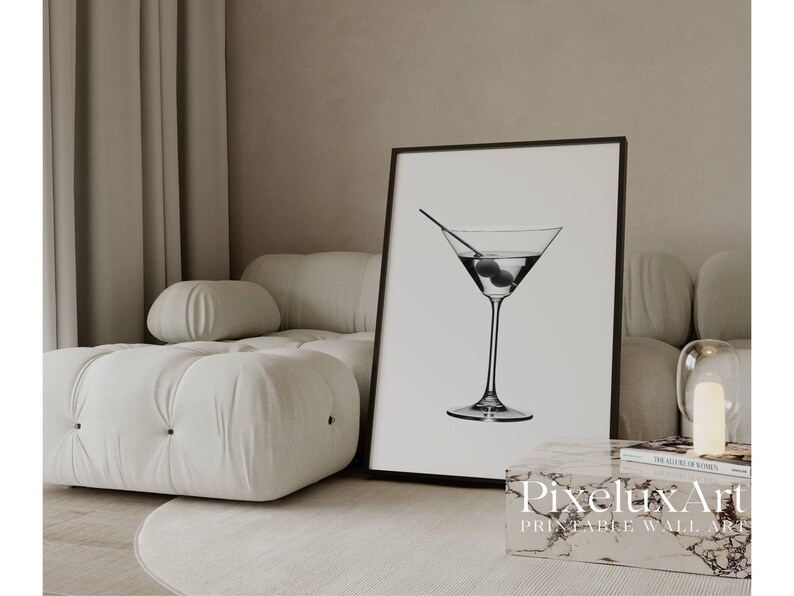 Modern Martini Glass Print