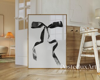 Stockholm Style Black Bow Ribbon Poster, image 2