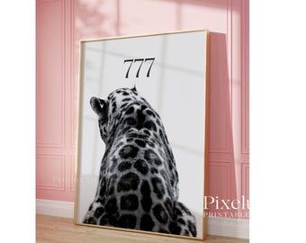 Black And White 777 Leopard Wall Art, image 6