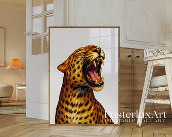 Retro Pink Fashion Leopard Wall Art Set, image 4