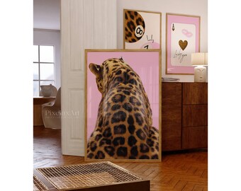 Preppy Cheetah Trendy Poster Set, image 2
