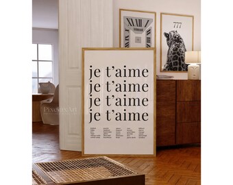 Je T’aime Wall Art, image 2