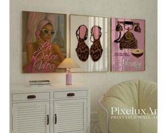 Pink Gallery Wall Art Set, image 2