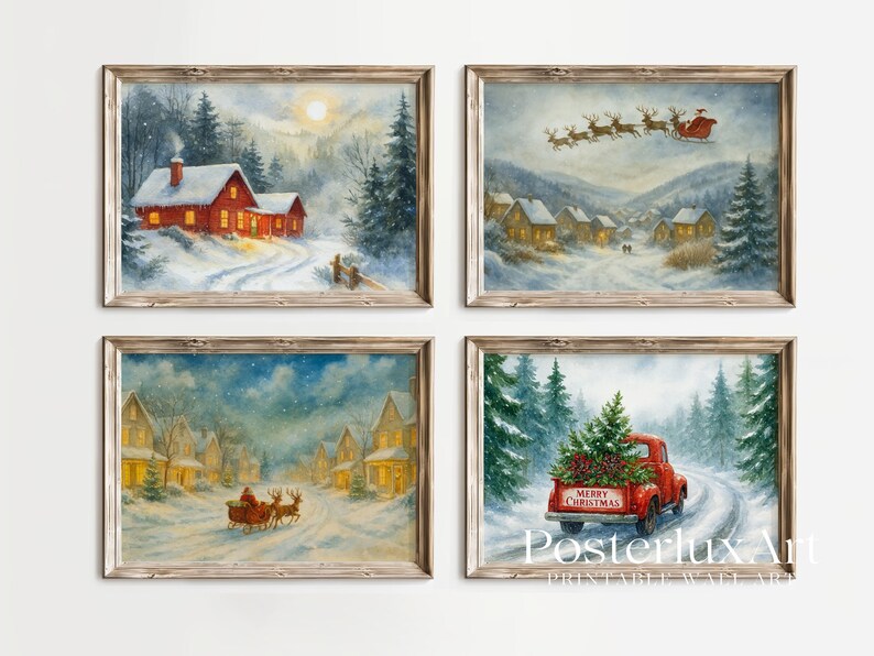 Christmas Wall Art Set