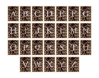 Leopard Alphabet Wall Art Set, image 1