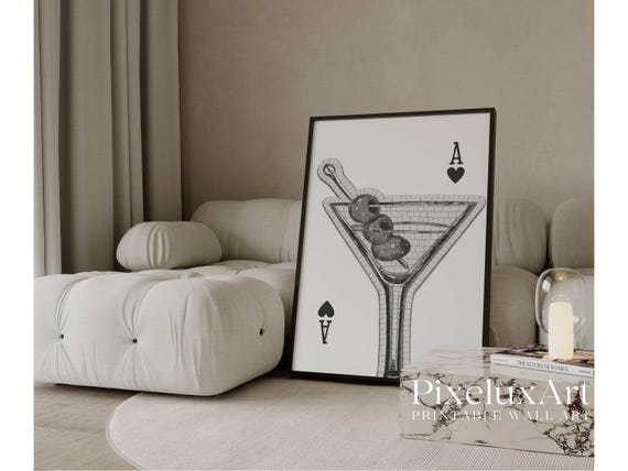 Dirty Martini Glass Print