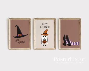 Vintage Halloween Wall Art Set of 6, image 3