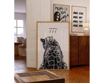 Black And White 777 Leopard Wall Art, image 2