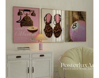 Set of 6 Pink Wall Art Set, image 3