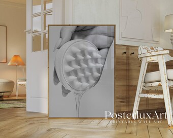 Black and White Funny Bathroom Poster, image 5