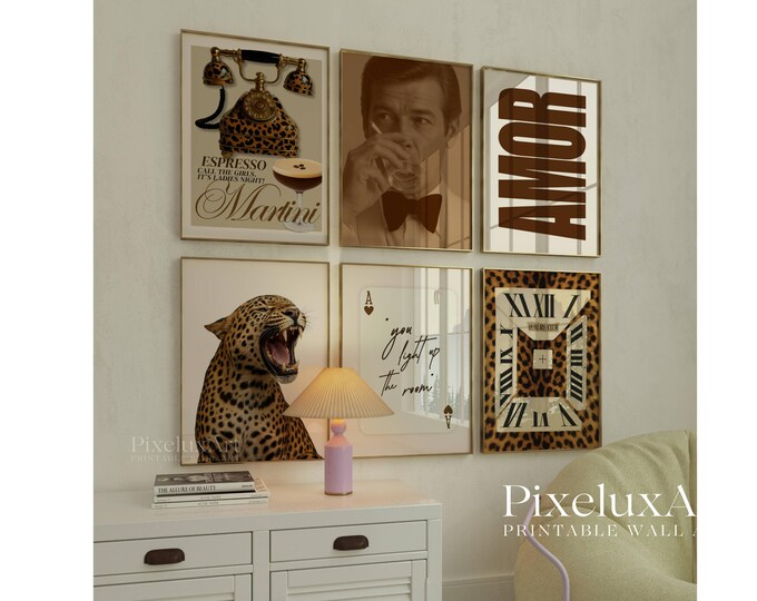 Gallery Girly Wall Art Set – 6 Trendy Posters, Y2K Fashion…