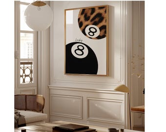 Leopard & Black Lucky 8 Ball Print, image 5