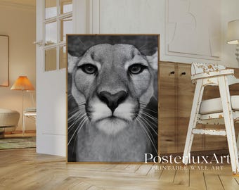 Black & White Panther Wall Art, image 3
