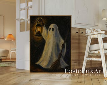 Vintage Ghost Halloween Wall Art, image 3