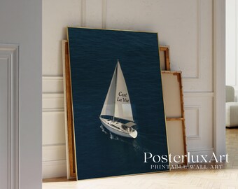 Stockholm Style Sailboat Wall Art, image 3