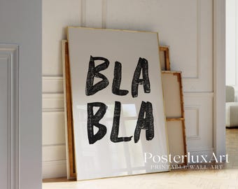 Bla bla Typography Print, image 3