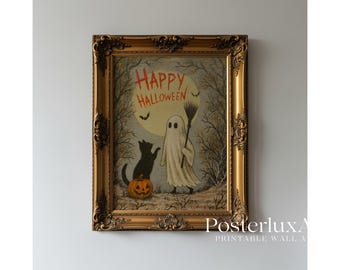 Happy Halloween Ghost Wall Art, image 1