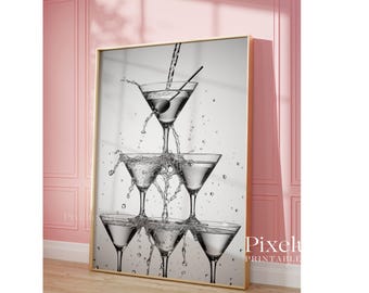 Modern Martini Glass Wall Art, image 5