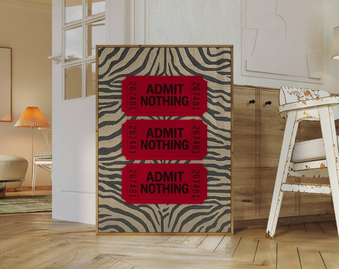 Trendy Ticket Wall Art, Collage Apartment Print, Chic Y2k…