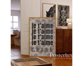Je T’aime Print Art, image 2