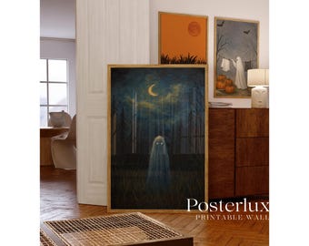 Ghost in Dark Forest Wall Art, image 2