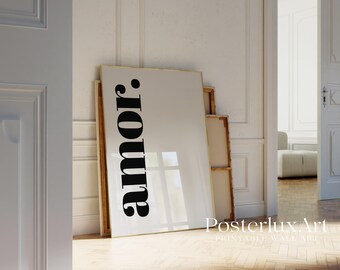 Amor Print, Minimalist Typography Poster, image 3