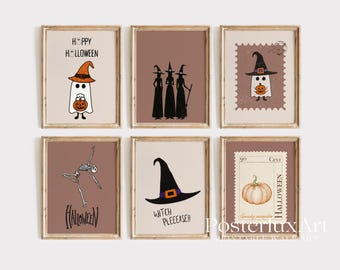 Vintage Halloween Wall Art Bundle Set of 18, image 2
