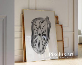Modern Melting Clock Print, image 4