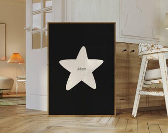 Hand Drawn Star Wall Art, image 1