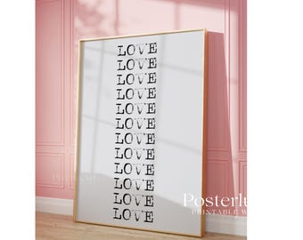 LOVE Typography Wall Art, image 4