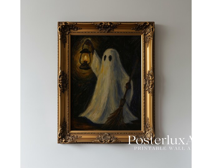 Vintage Ghost Halloween Wall Art – Spooky Ghosts with…