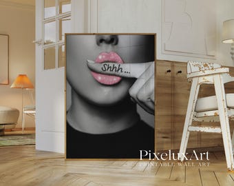 Pink Glam Bathroom Wall Art Set, image 2