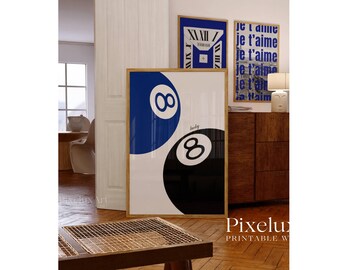 Navy Blue Leopard Wall Art Set, image 5