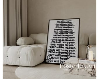 This Will Be My Year Typography Wall Art, image 1