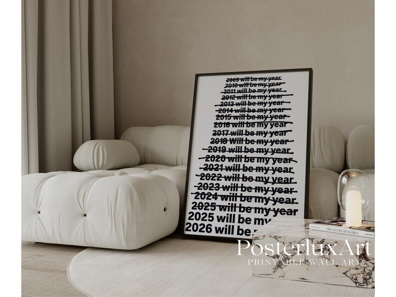 This Will Be My Year Typography Wall Art