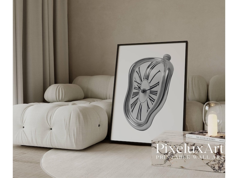 Modern Melting Clock Print