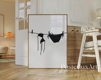 Minimalist Bikini Line Art Poster, image 2