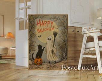 Happy Halloween Ghost Wall Art, image 3