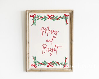 Merry and Bright Christmas Wall Art, image 2