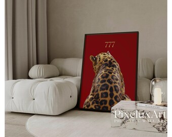 Red Leopard Wall Art Set, image 4