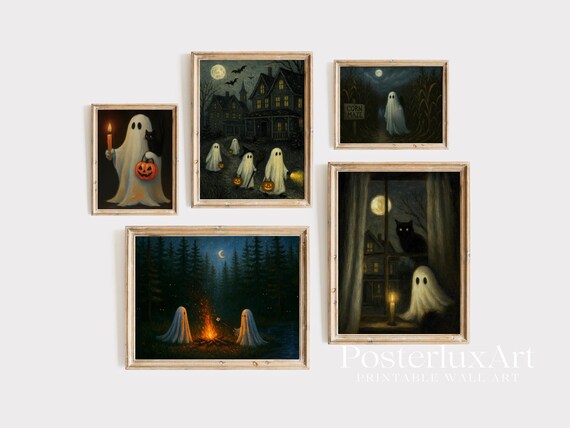 Ghost Halloween Wall Art