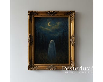 Ghost in Dark Forest Wall Art, image 1
