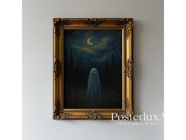 Ghost in Dark Forest Wall Art